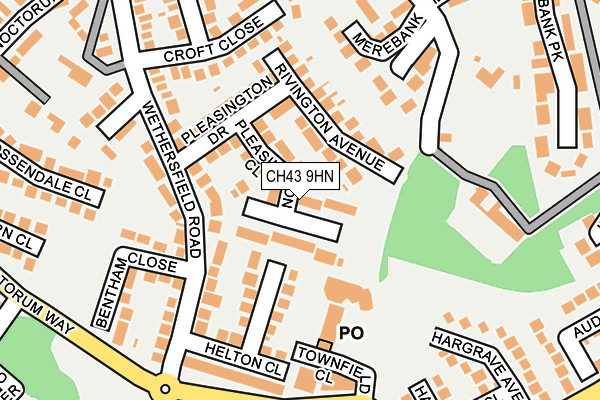 CH43 9HN map - OS OpenMap – Local (Ordnance Survey)