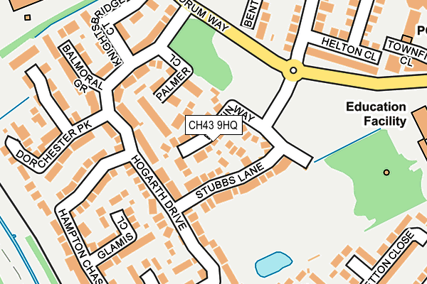 CH43 9HQ map - OS OpenMap – Local (Ordnance Survey)