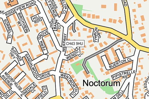 CH43 9HU map - OS OpenMap – Local (Ordnance Survey)