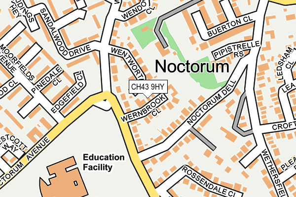 CH43 9HY map - OS OpenMap – Local (Ordnance Survey)