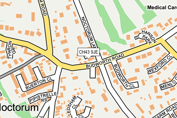 CH43 9JE map - OS OpenMap – Local (Ordnance Survey)