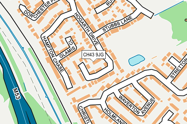 CH43 9JG map - OS OpenMap – Local (Ordnance Survey)