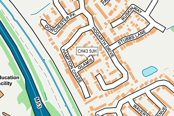 CH43 9JH map - OS OpenMap – Local (Ordnance Survey)