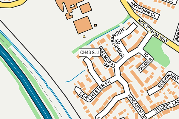 CH43 9JJ map - OS OpenMap – Local (Ordnance Survey)