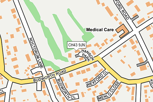 CH43 9JN map - OS OpenMap – Local (Ordnance Survey)