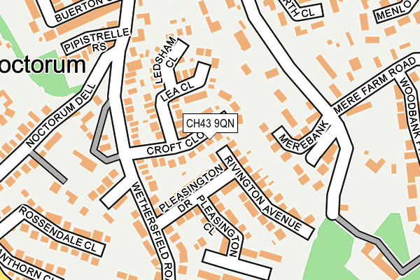 CH43 9QN map - OS OpenMap – Local (Ordnance Survey)