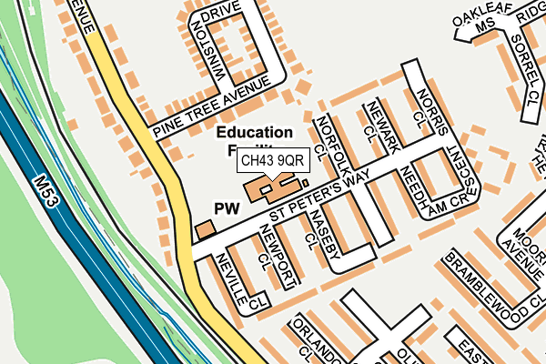 CH43 9QR map - OS OpenMap – Local (Ordnance Survey)