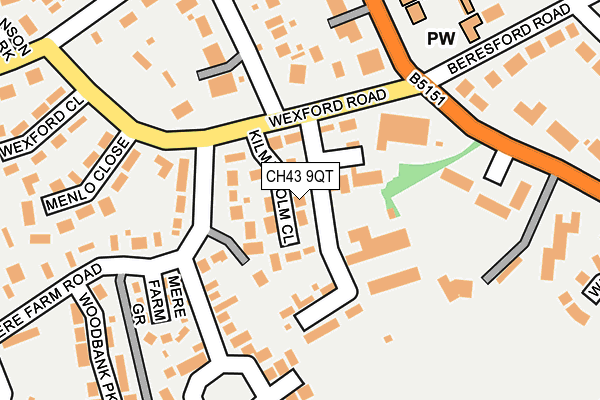 CH43 9QT map - OS OpenMap – Local (Ordnance Survey)