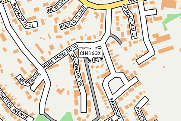 CH43 9QX map - OS OpenMap – Local (Ordnance Survey)