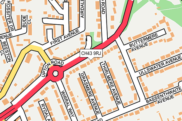 CH43 9RJ map - OS OpenMap – Local (Ordnance Survey)