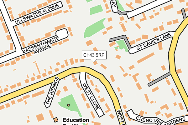 CH43 9RP map - OS OpenMap – Local (Ordnance Survey)