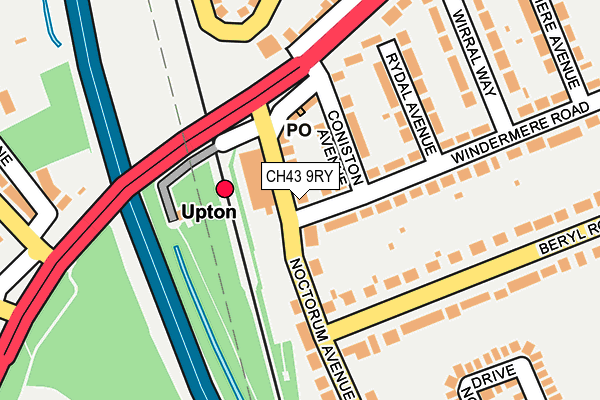 CH43 9RY map - OS OpenMap – Local (Ordnance Survey)