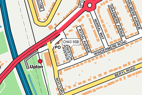 CH43 9SB map - OS OpenMap – Local (Ordnance Survey)