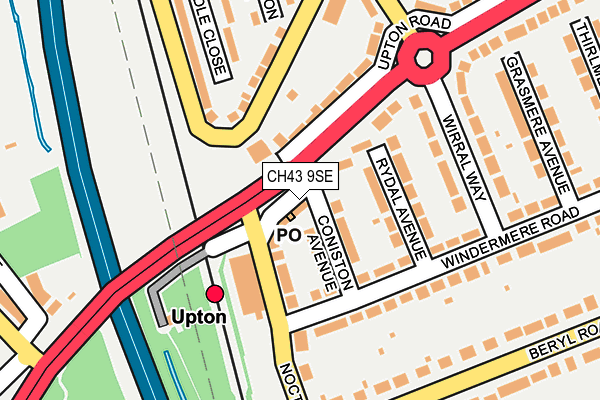 CH43 9SE map - OS OpenMap – Local (Ordnance Survey)