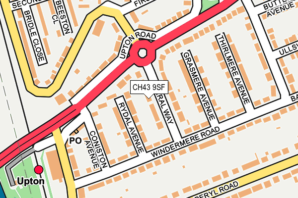 CH43 9SF map - OS OpenMap – Local (Ordnance Survey)