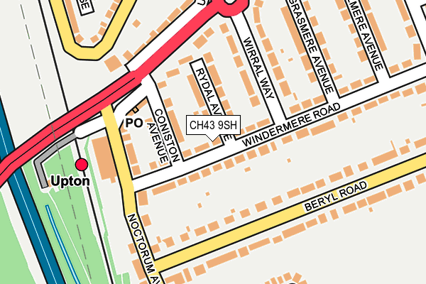 CH43 9SH map - OS OpenMap – Local (Ordnance Survey)