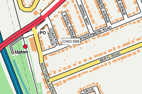 CH43 9SN map - OS OpenMap – Local (Ordnance Survey)