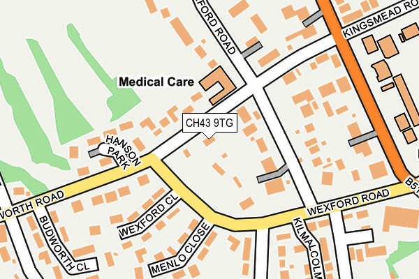 CH43 9TG map - OS OpenMap – Local (Ordnance Survey)