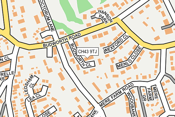 CH43 9TJ map - OS OpenMap – Local (Ordnance Survey)