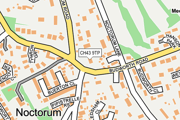 CH43 9TP map - OS OpenMap – Local (Ordnance Survey)