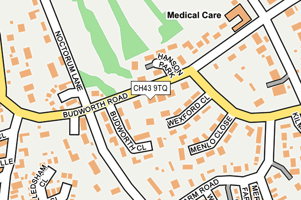 CH43 9TQ map - OS OpenMap – Local (Ordnance Survey)