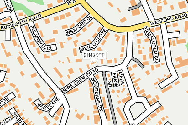 CH43 9TT map - OS OpenMap – Local (Ordnance Survey)