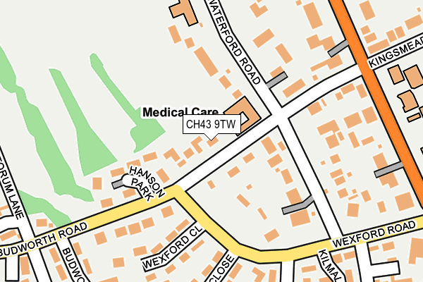 CH43 9TW map - OS OpenMap – Local (Ordnance Survey)