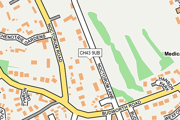 CH43 9UB map - OS OpenMap – Local (Ordnance Survey)