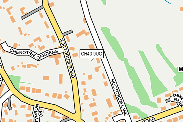 CH43 9UG map - OS OpenMap – Local (Ordnance Survey)