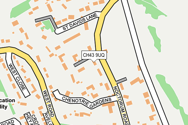 CH43 9UQ map - OS OpenMap – Local (Ordnance Survey)
