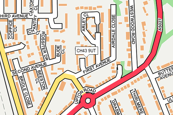 CH43 9UT map - OS OpenMap – Local (Ordnance Survey)