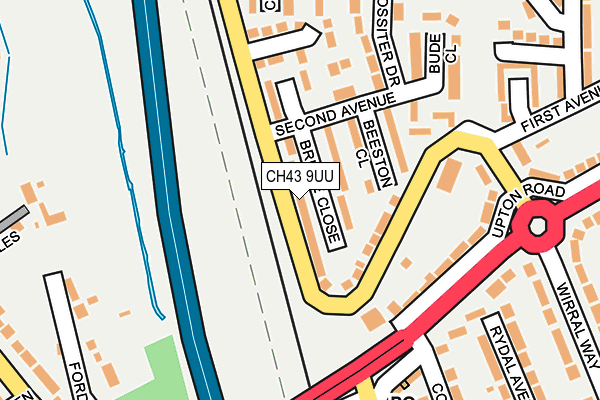 CH43 9UU map - OS OpenMap – Local (Ordnance Survey)