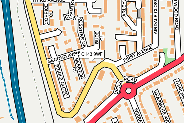 CH43 9WF map - OS OpenMap – Local (Ordnance Survey)