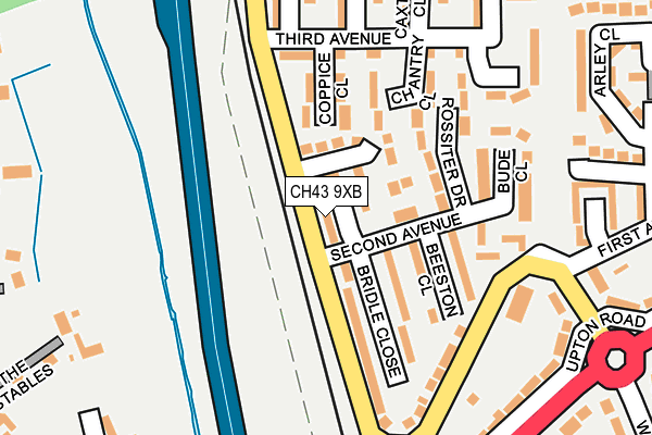 CH43 9XB map - OS OpenMap – Local (Ordnance Survey)
