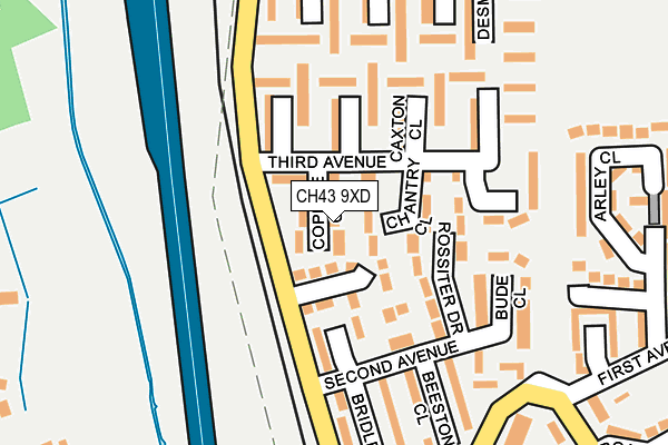 CH43 9XD map - OS OpenMap – Local (Ordnance Survey)
