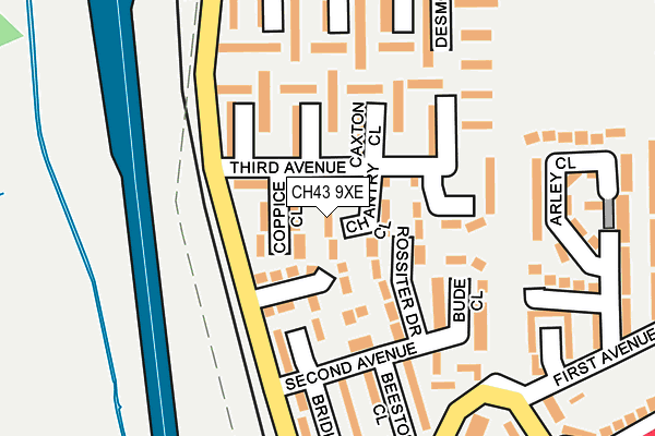 CH43 9XE map - OS OpenMap – Local (Ordnance Survey)