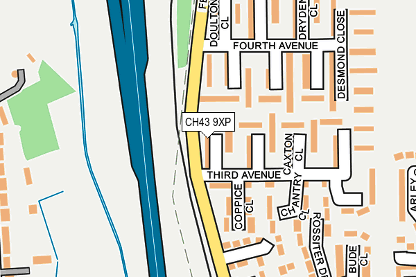 CH43 9XP map - OS OpenMap – Local (Ordnance Survey)