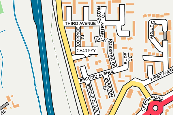 CH43 9YY map - OS OpenMap – Local (Ordnance Survey)