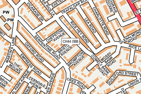 CH44 0BB map - OS OpenMap – Local (Ordnance Survey)