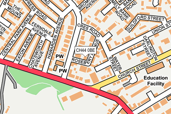 CH44 0BE map - OS OpenMap – Local (Ordnance Survey)