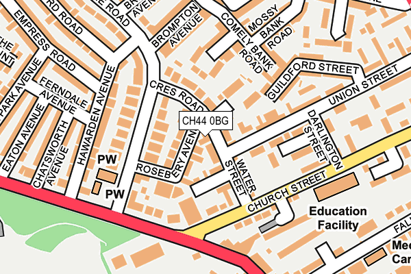 CH44 0BG map - OS OpenMap – Local (Ordnance Survey)