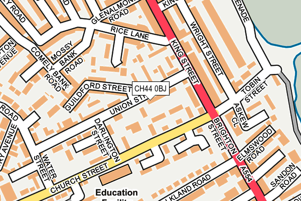 CH44 0BJ map - OS OpenMap – Local (Ordnance Survey)