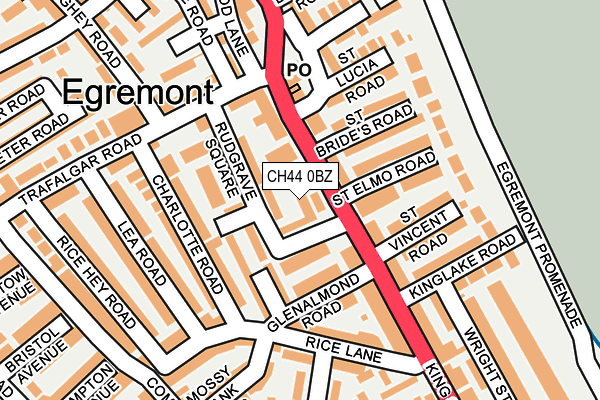 CH44 0BZ map - OS OpenMap – Local (Ordnance Survey)