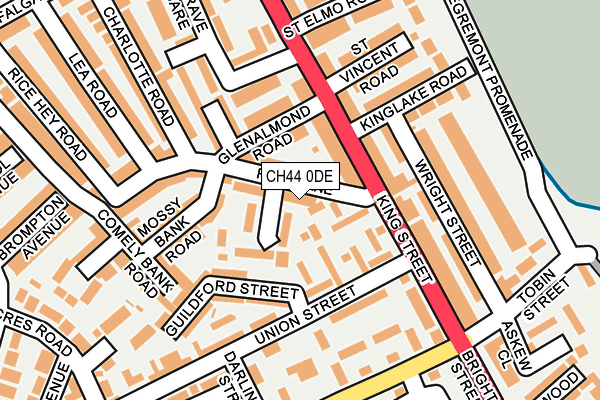 CH44 0DE map - OS OpenMap – Local (Ordnance Survey)