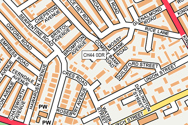 CH44 0DR map - OS OpenMap – Local (Ordnance Survey)
