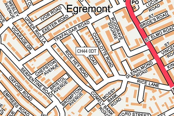 CH44 0DT map - OS OpenMap – Local (Ordnance Survey)