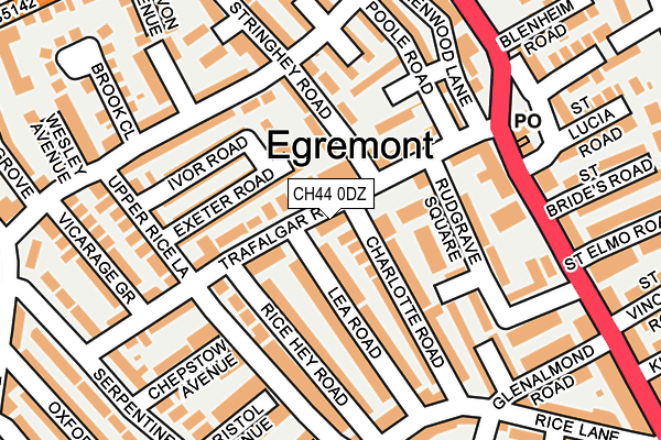 CH44 0DZ map - OS OpenMap – Local (Ordnance Survey)