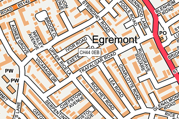 CH44 0EB map - OS OpenMap – Local (Ordnance Survey)