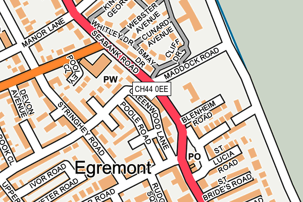 CH44 0EE map - OS OpenMap – Local (Ordnance Survey)