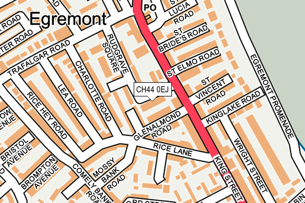 CH44 0EJ map - OS OpenMap – Local (Ordnance Survey)